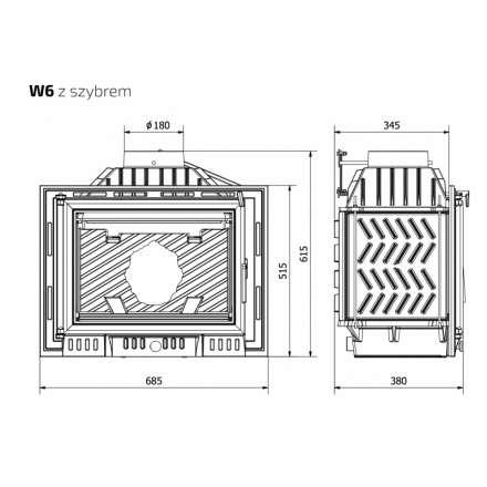 Каминная топка Kawmet W6-13,7 кВт в Могилеве