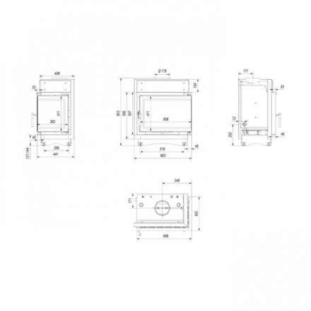 Каминная топка Kratki Maja/PW/BP/12/BS/W/Deco в Могилеве