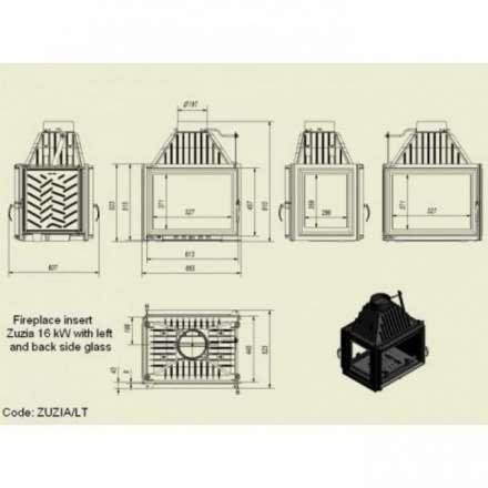 Каминная топка Kratki Zuzia/PT в Могилеве
