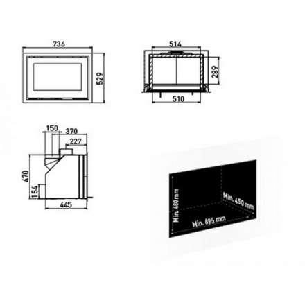 Каминная топка Lotus H470 Magic в Могилеве