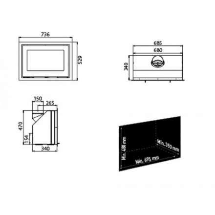 Каминная топка Lotus H370 Petite в Могилеве