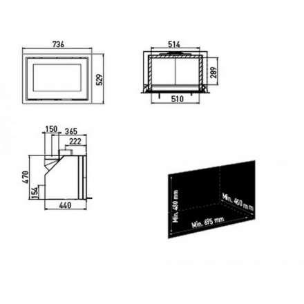 Каминная топка Lotus H370 Petite R в Могилеве