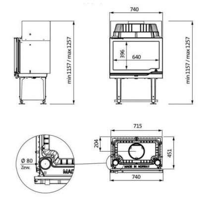Каминная топка Jotul I 570 Flat в Могилеве