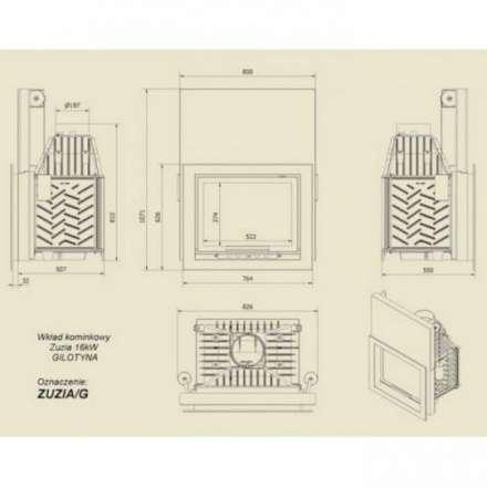 Каминная топка Kratki Zuzia/G в Могилеве