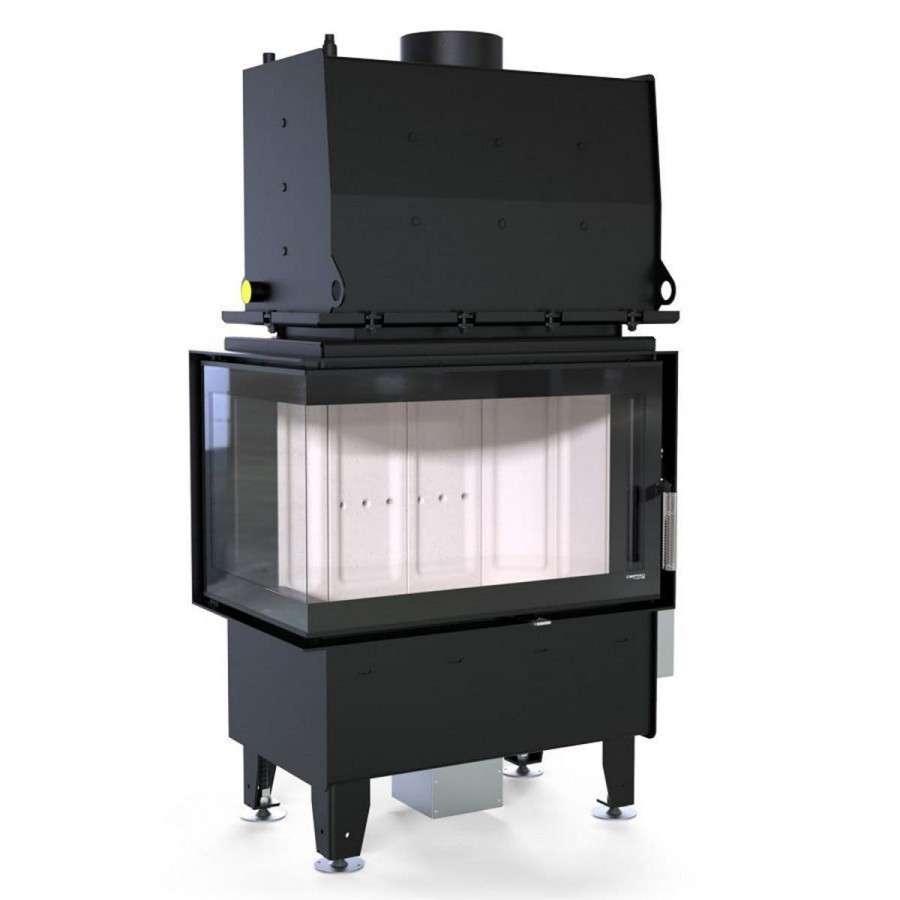 Каминная топка Defro Home RIVA SM BL SHORT угловая, с водяным контуром Амазонка бай фото в Могилеве