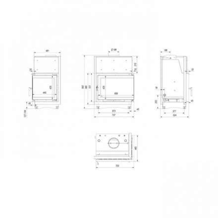 Каминная топка Kratki Zuzia/PW/BP/15/BS/W/Deco в Могилеве