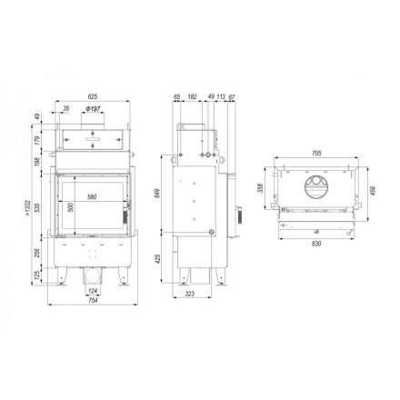 Каминная топка Defro Home Navi SM с водяным контуром в Могилеве