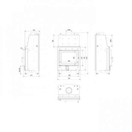 Каминная топка Kratki MBZ/PW/13/W в Могилеве