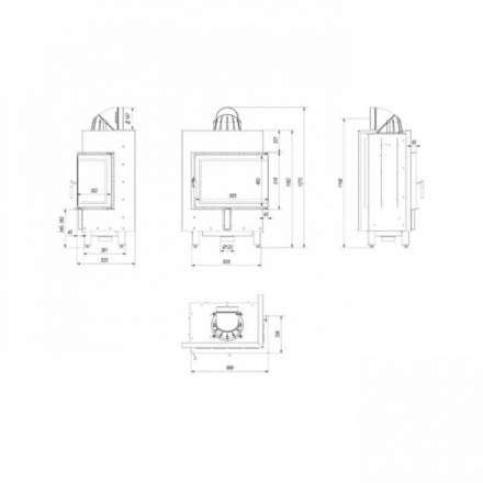 Каминная топка Kratki Lucy/12/P/BS в Могилеве