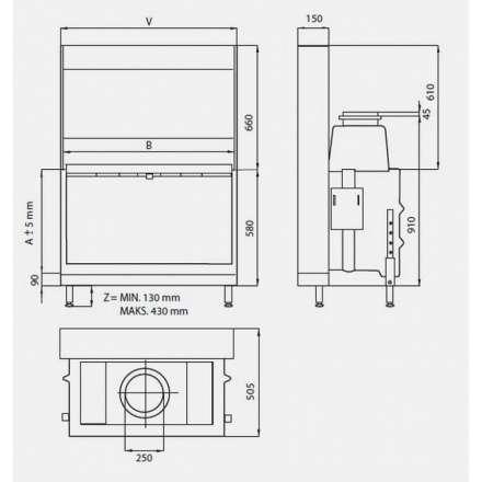 Каминная топка KFD Linea H 1050 4.0 в Могилеве