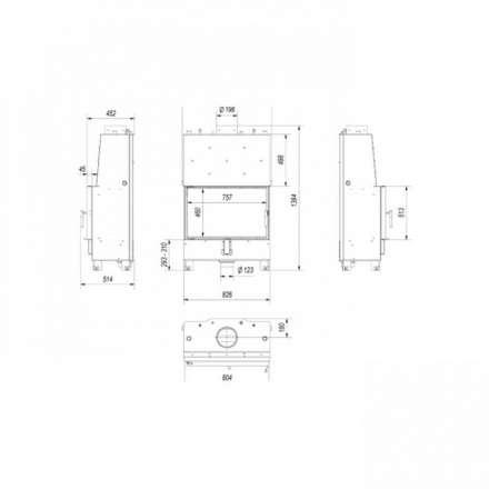 Каминная топка Kratki Lucy/PW/16/W в Могилеве