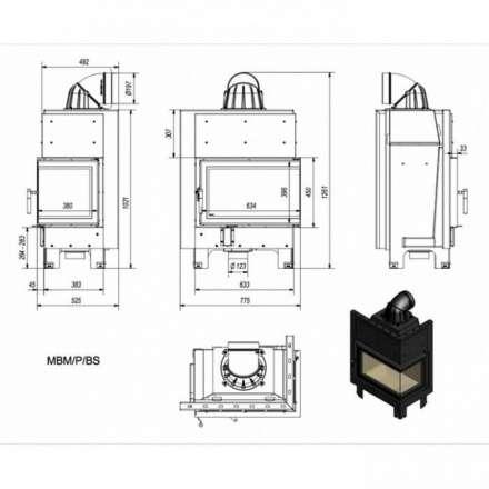 Каминная топка Kratki MBM/P/BS в Могилеве