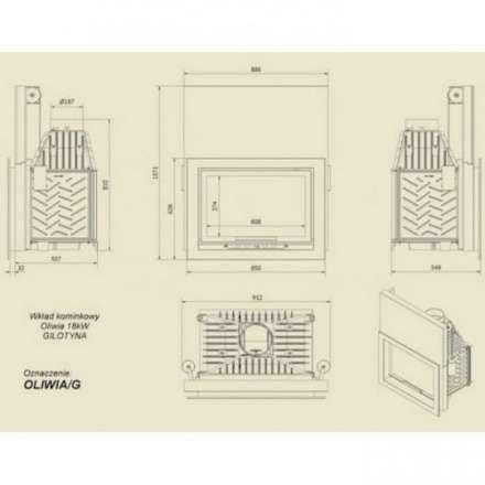 Каминная топка Kratki Oliwia/G в Могилеве