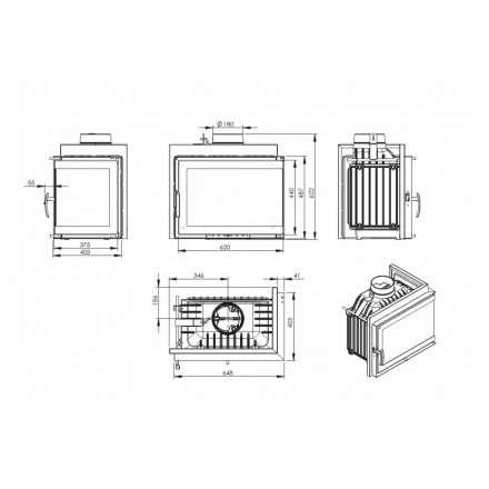 Каминная топка NORDflam Parma right в Могилеве