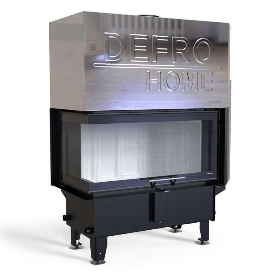 Каминная топка DEFRO HOME RIVA ME BL G SHORT угловая с водяным контуром и подъемом стекла вверх Амазонка бай фото в Могилеве