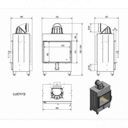 Каминная топка Kratki Lucy/12 в Могилеве