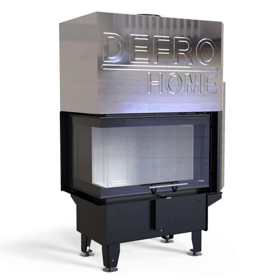 Каминная топка DEFRO HOME RIVA SM BL G SHORT угловая с водяным контуром и подъемом стекла вверх Амазонка бай фото в Могилеве