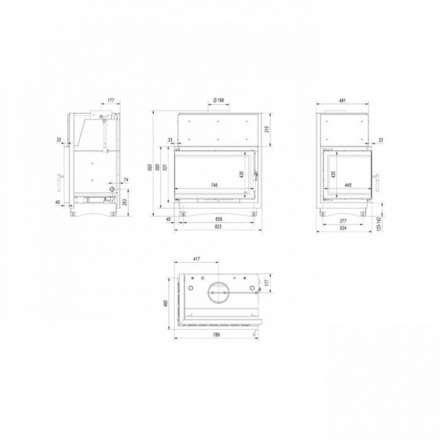 Каминная топка Kratki Oliwia/PW/BL/17/BS/W/Deco в Могилеве