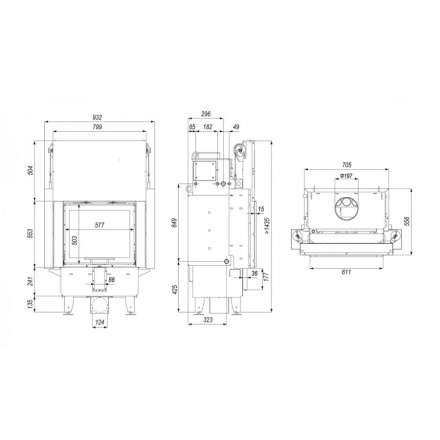 Каминная топка Defro Home Navi SM G с водяным контуром и подъемом стекла вверх в Могилеве