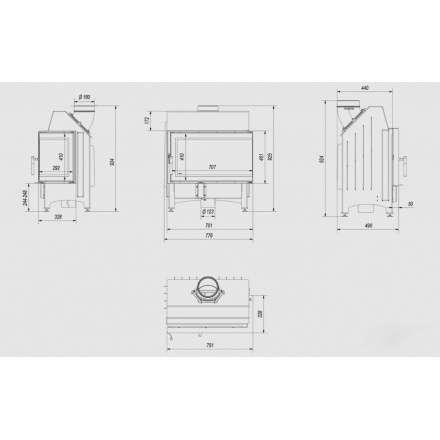 Каминная топка Kratki Zibi/P/BS/DECO в Могилеве
