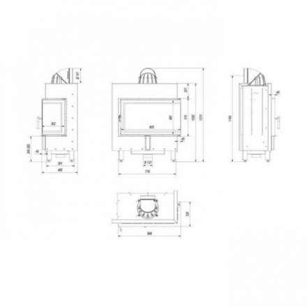 Каминная топка Kratki Lucy/14/P/BS в Могилеве