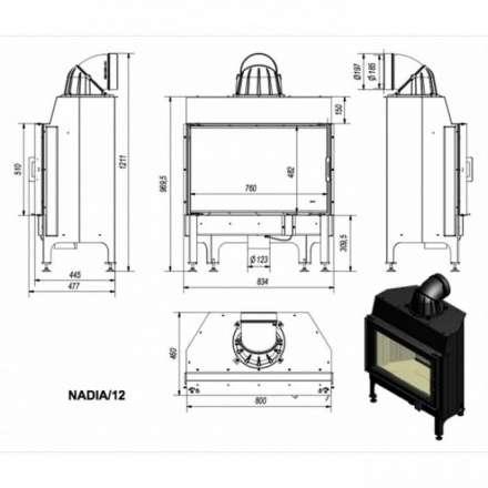 Каминная топка Kratki Nadia/12 в Могилеве
