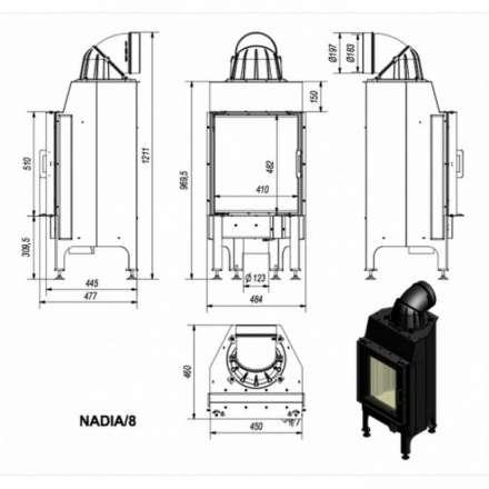 Каминная топка Kratki Nadia/8 в Могилеве