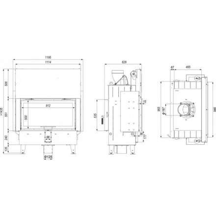 Каминная топка DEFRO HOME INTRA LA T G в Могилеве
