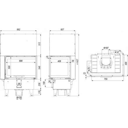 Каминная топка DEFRO HOME INTRA SM BL G в Могилеве