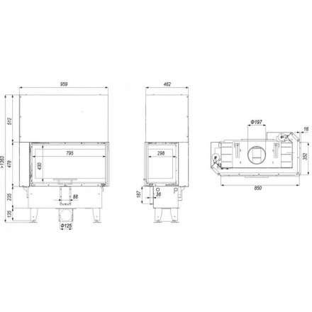 Каминная топка INTRA ME BL SLIM G в Могилеве