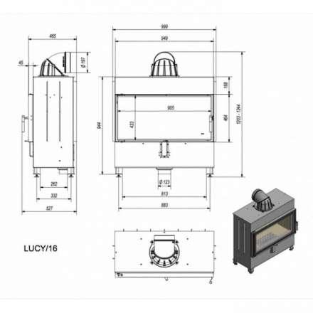 Каминная топка Kratki Lucy/16 в Могилеве