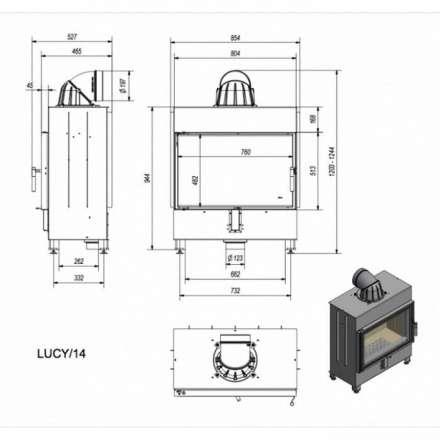 Каминная топка Kratki Lucy/14 в Могилеве