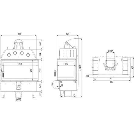 Каминная топка DEFRO HOME INTRA ME BL в Могилеве