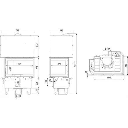 Каминная топка DEFRO HOME INTRA SM BL MINI G в Могилеве