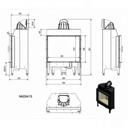 Каминная топка Kratki Nadia/13 в Могилеве