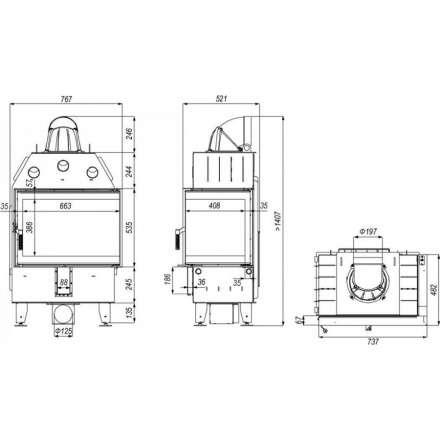 Каминная топка DEFRO HOME INTRA SM BL в Могилеве