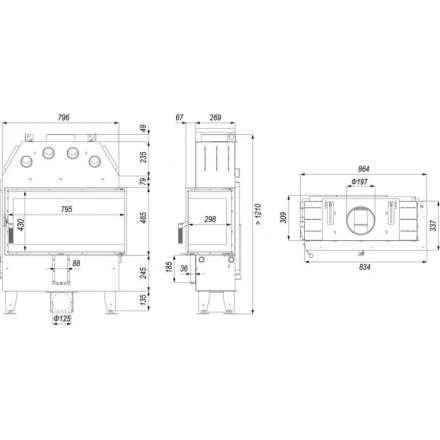 Каминная топка INTRA ME BP SLIM в Могилеве