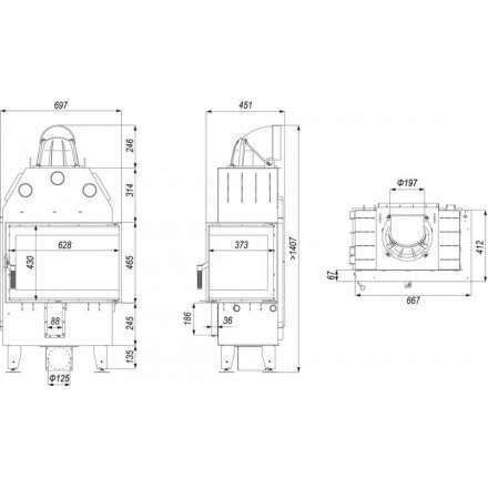 Каминная топка DEFRO HOME INTRA SM BP MINI в Могилеве
