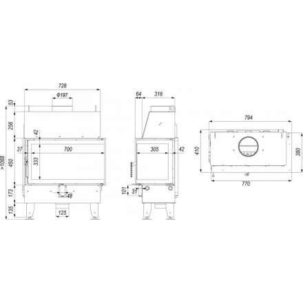 Каминная топка IMPULS ME BP в Могилеве