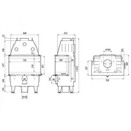 Каминная топка DEFRO HOME INTRA SM C в Могилеве
