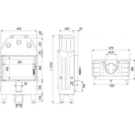 Каминная топка INTRA SM SLIM в Могилеве