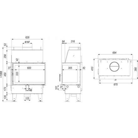 Каминная топка Defro Home IMPULS SM BL в Могилеве