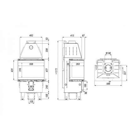 Каминная топка DEFRO HOME INTRA XSM C в Могилеве