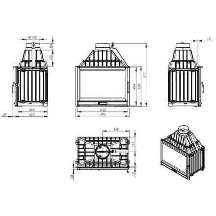Каминная топка NORDflam Savona в Могилеве