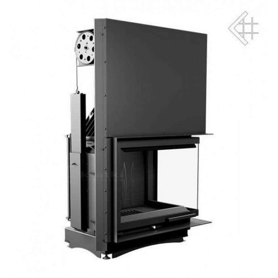 Каминная топка Kratki Amelia/P/BS/G (угловое стекло справа, гильотина) Амазонка бай фото в Могилеве