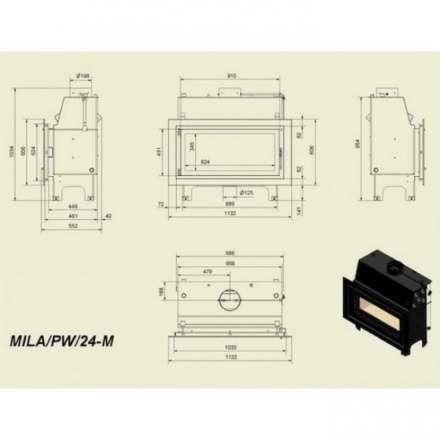 Каминная топка Kratki Mila/PW/24 в Могилеве