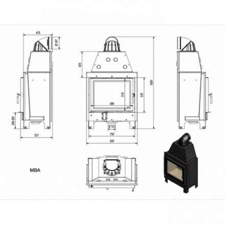 Каминная топка Kratki MBA в Могилеве