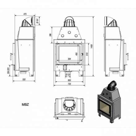 Каминная топка Kratki MBZ в Могилеве