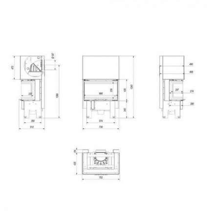 Каминная топка Kratki NBC 7 (гильотина) в Могилеве