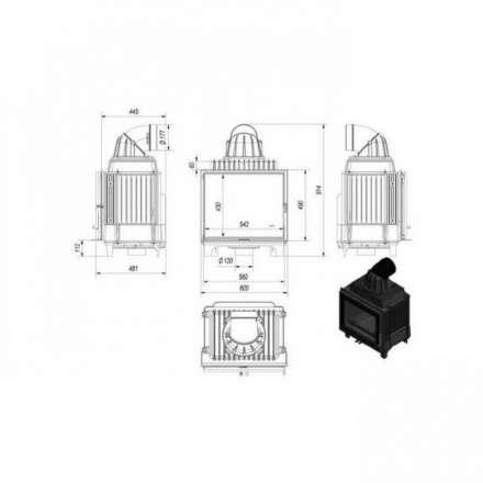 Каминная топка Kratki FRANEK/10 в Могилеве